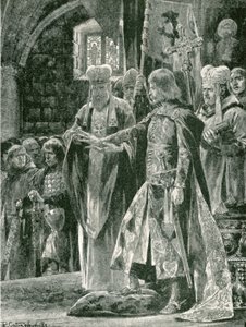 Innføringen av William II med ringen, søndag 26. september 1087 av Richard Caton Woodville junior
