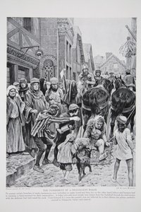 Straffen til en falsk baker, illustrasjon fra 'Hutchinson's Story of the British Nation', ca. 1923 av Richard Caton Woodville junior