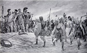 Vespasian reddet av sønnen Titus, illustrasjon fra 