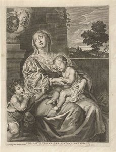 Madonna med sovende barn og døperen Johannes Vår Frue av Bystanten til Brvssel (tittel på objekt) av Richard Collin