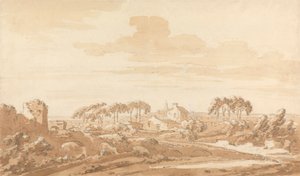 Italiensk landskap av Richard Cooper the Elder