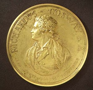 Portrettmedalje av kunstneren (bronse) av Richard Cosway