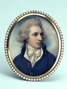 Portrett av John Swinburne (akvarell og gouache på elfenben) på elfenben av Richard Cosway