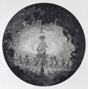 Puck and the Fairies, gravert av William Home Lizars (1788-1859) av Richard Dadd