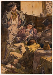 Skisse for å illustrere lidenskapene - Drunkenness, 1854 av Richard Dadd