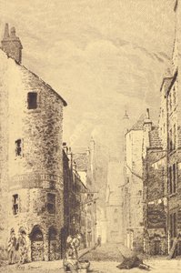 Fish Street (etsing) av Richard Davidson Winter