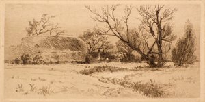 Old Farm Court Road, Dulwich (etsing) av Richard Davidson Winter
