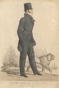 Henry Somerset, 7. hertug av Beaufort; En utsikt tatt i Hyde Park av Richard Dighton