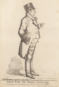 Lee La Chamette (f.1817); Utsikt fra Royal Exchange, 1817 av Richard Dighton