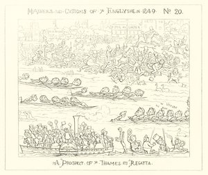 1849, et prospekt av Thames Regatta av Richard Doyle