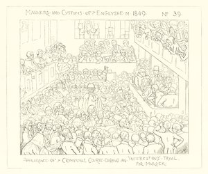 1849, fremtreden av strafferetten under en interessant rettssak for drap av Richard Doyle