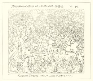 1849, Kensington Gardens med bandet som spiller av Richard Doyle