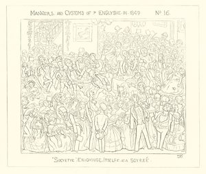 1849, samfunnet koser seg på en soaré av Richard Doyle