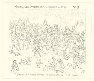 1849, Den fasjonable verden tar sin øvelse i Hyde Park
