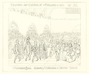 1849, Westminster Hall, åpningsseremonien av Richard Doyle