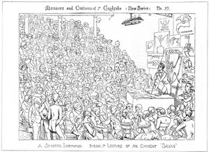 En vitenskapelig institusjon. Under ye Lecture of an Eminent Savan, 1849 av Richard Doyle