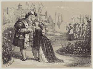 Kritisk øyeblikk i livet til Catherine Parr (akvatint)