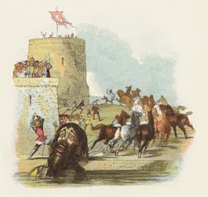 Illustrasjon for Jack The Giant Killer (farge litho) av Richard Doyle