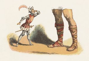 Illustrasjon for Jack The Giant Killer (farge litho) av Richard Doyle