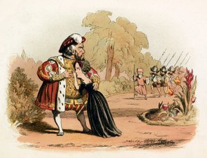 Smal flukt for dronning Katharine Parr av Richard Doyle