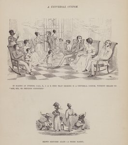 Side fra The American Tour of Mrs Brown, Jones and Robinson (gravering) av Richard Doyle