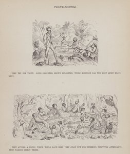 Side fra The American Tour of Mrs Brown, Jones and Robinson (gravering) av Richard Doyle