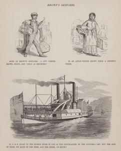 Side fra The American Tour of Mrs Brown, Jones and Robinson (gravering) av Richard Doyle