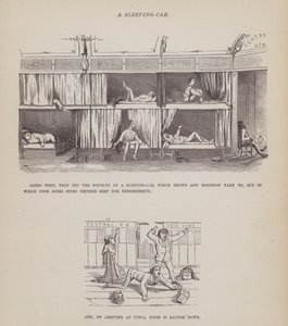 Side fra The American Tour of Mrs Brown, Jones and Robinson (gravering) av Richard Doyle