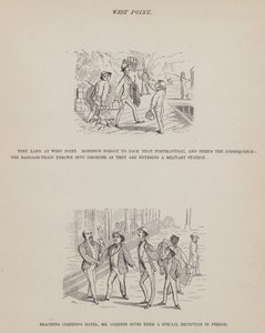 Side fra The American Tour of Mrs Brown, Jones and Robinson (gravering) av Richard Doyle