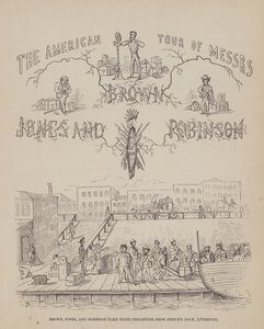 Side fra The American Tour of Mrs Brown, Jones and Robinson (gravering) av Richard Doyle