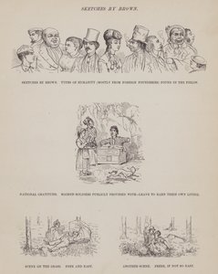 Side fra The American Tour of Mrs Brown, Jones and Robinson (gravering) av Richard Doyle