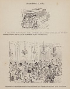 Side fra The American Tour of Mrs Brown, Jones and Robinson (gravering) av Richard Doyle