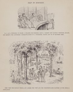 Side fra The American Tour of Mrs Brown, Jones and Robinson (gravering) av Richard Doyle