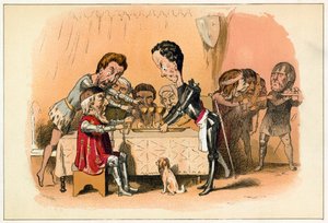 Den svarte prinsen venter på sin fange, kong John av Richard Doyle
