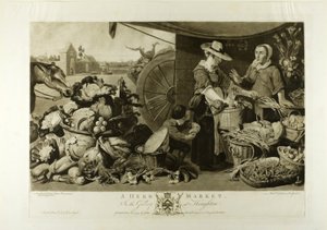 Et urtemarked, fra The Houghton Gallery av Richard Earlom