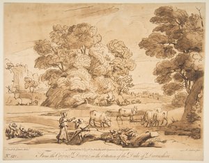 Landskap med gjeter og gjeterinne, 1776. av Richard Earlom