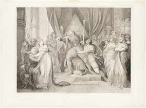 Lear kaster ut sin datter Cordelia av Richard Earlom