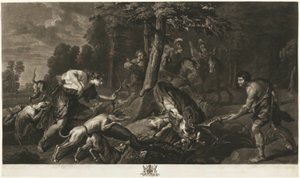 The Calydonian Boar Hunt, fra Houghton Gallery av Richard Earlom
