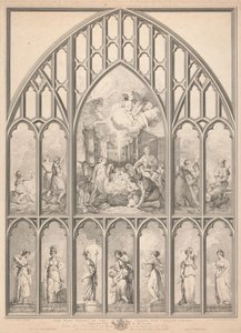 The West Window of the Chapel, New College Oxford: av Richard Earlom