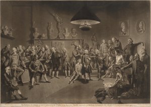 Det kongelige kunstakademi av Richard Earlom, after Johann Zoffany