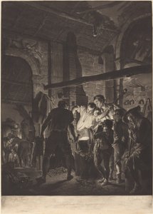 Smedbutikken av Richard Earlom after Joseph Wright