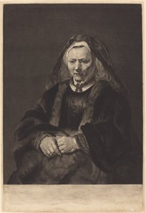 Rembrandts kone av Richard Earlom after Rembrandt van Rijn