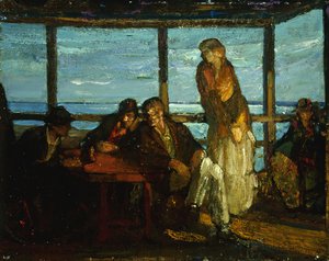 A Porch, Provincetown, ca. 1930-35 (olje på masonitt) av Richard Emil Miller