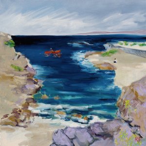 Kajakkpadler, Monterey Bay, 2019 av Richard Fox
