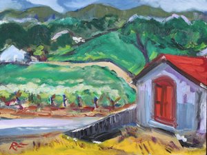Den røde døren, Sonoma, 2017 av Richard Fox
