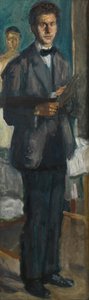 Selvportrett med palett, 1906-1907. av Richard Gerstl