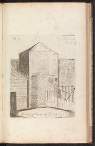 Roman Tower in Hound's Ditch, 28. april 1763 av Richard Gough