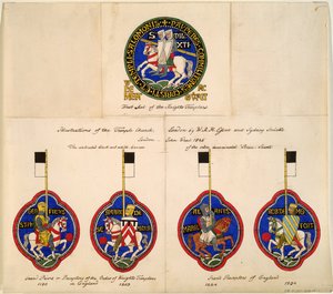 Tempelriddernes segl av 1180, 1203, 1224, 1234, 1845 av Richard Hamilton Essex