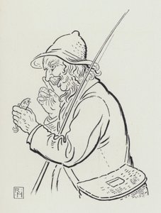 Fiskeren og den lille fisken (gravering) av Richard Heighway