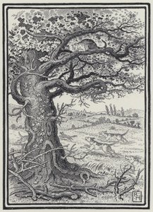 The Fox And The Cat (gravering) av Richard Heighway